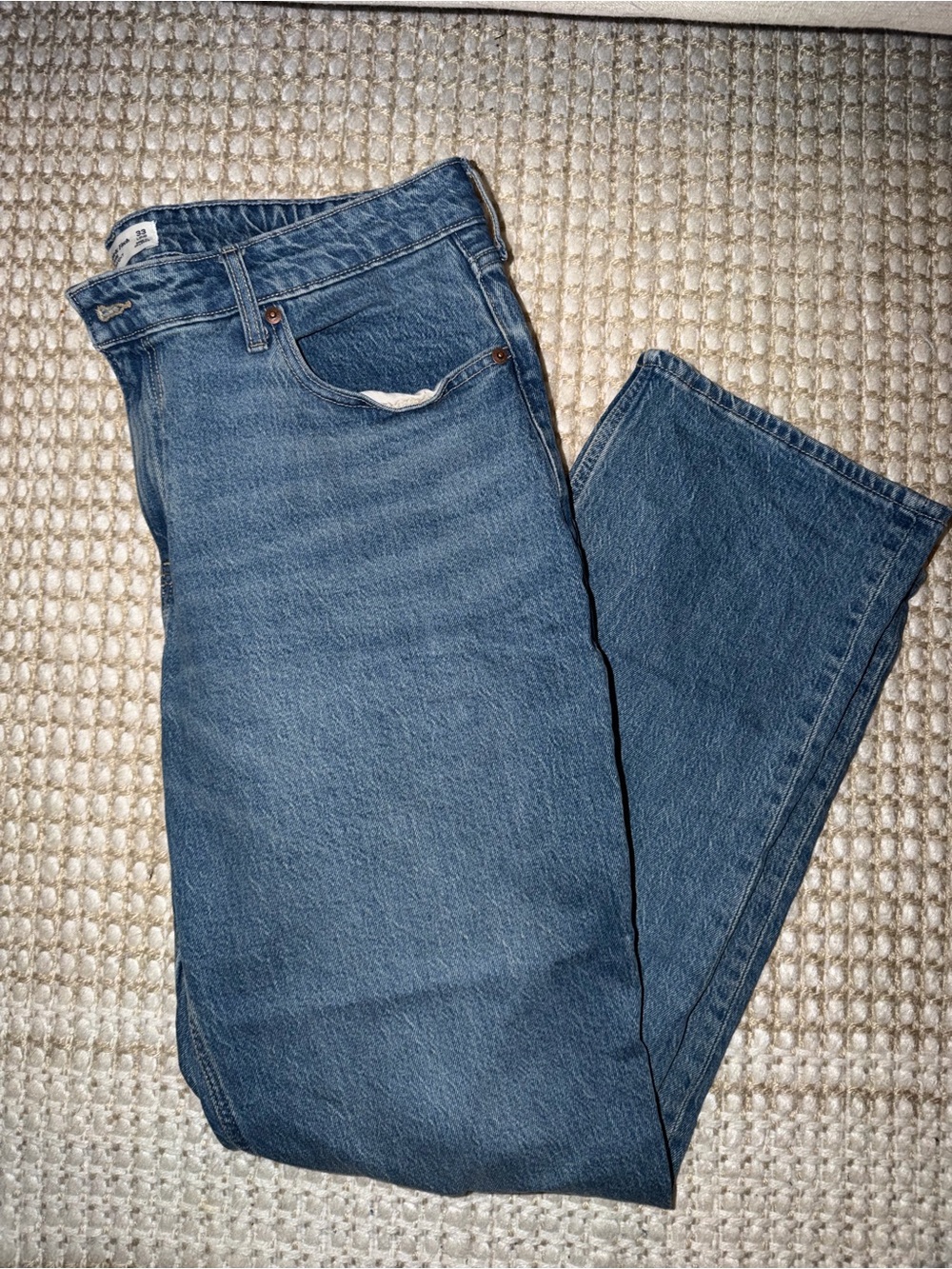 Abercrombie & Fitch curve love 90’s straight mid rise